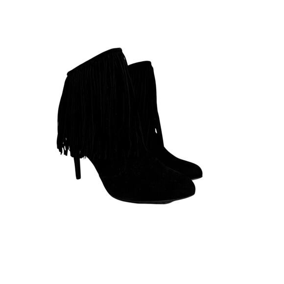 Chase & Chloe Carina-1Fringed Ankle Boot in Black Size 11 - Picture 13 of 15